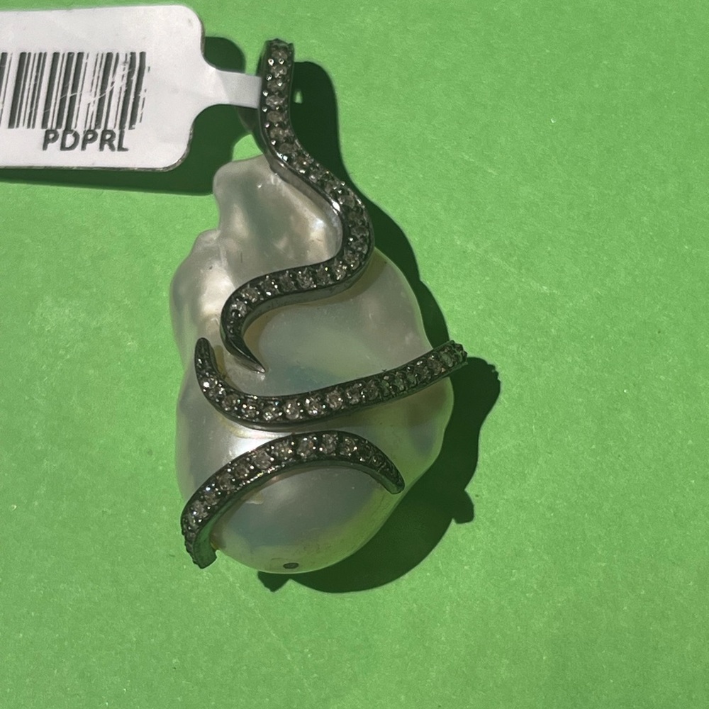 Large Pearl & Diamond Pendant